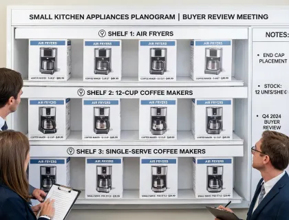 Big-box appliance retail planogram